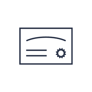 ícone de certificado